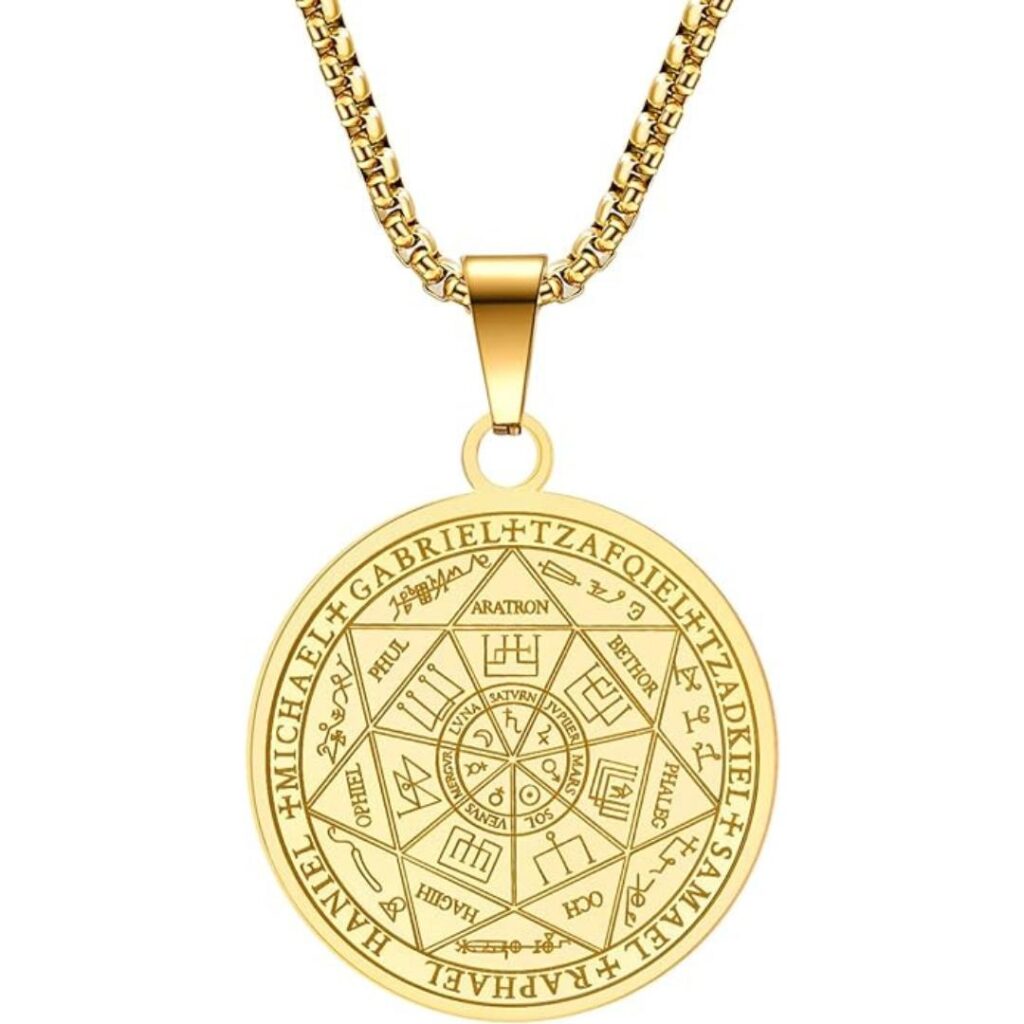 The Spiritual Lotus Seven Archangels Pendant Necklace